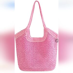 Large Straw Mesh Beach Bag The Tote Shoulder Bag for Women Beach Vacation Essent